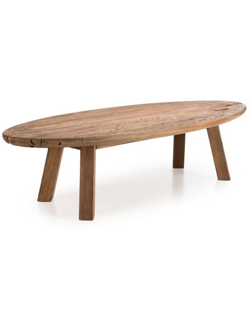 Table basse ovale Sandy bois naturel  - 139x60x35.5 cm