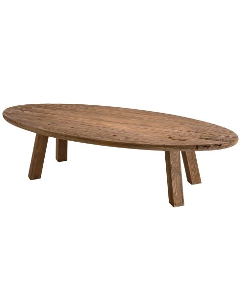 Table basse ovale Sandy bois naturel  - 139x60x35.5 cm