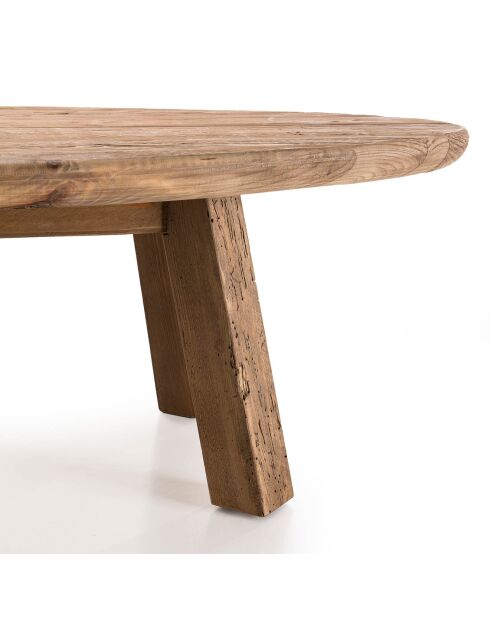 Table basse ovale Sandy bois naturel  - 139x60x35.5 cm