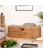 Coffre rangement Sandy bois naturel  - 130x48x45 cm