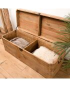 Coffre rangement Sandy bois naturel  - 130x48x45 cm