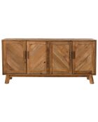 Buffet 4 portes Sandy bois naturel  - 180x47.5x85 cm