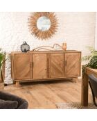 Buffet 4 portes Sandy bois naturel  - 180x47.5x85 cm