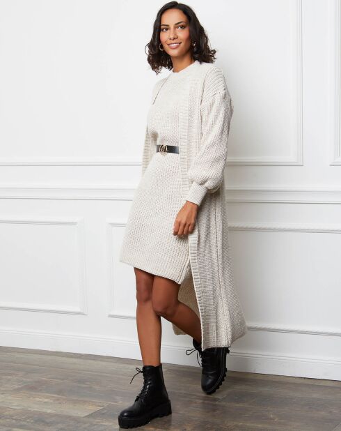 Ensemble Cardigan & Robe Charlotte beige