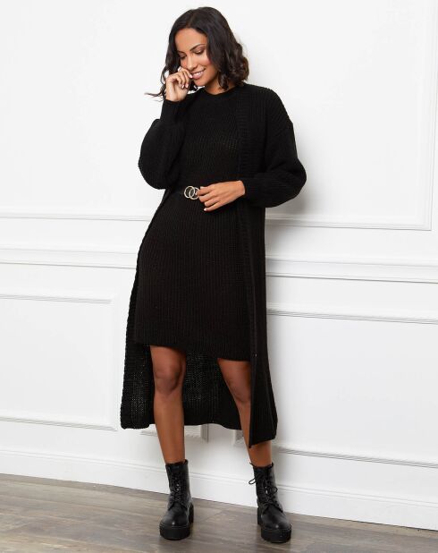 Ensemble Cardigan & Robe Charlotte noir