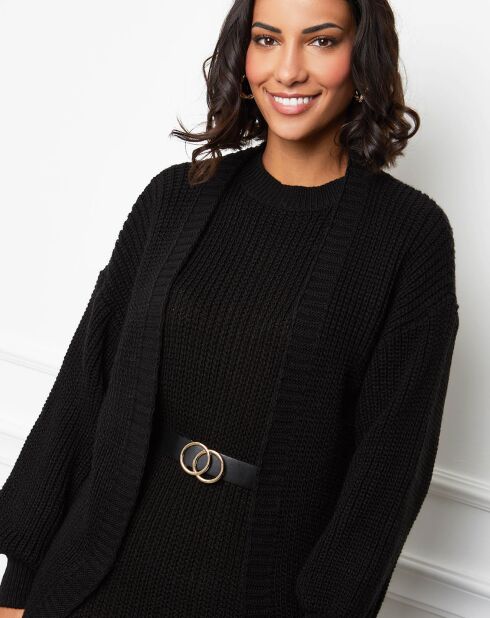 Ensemble Cardigan & Robe Charlotte noir