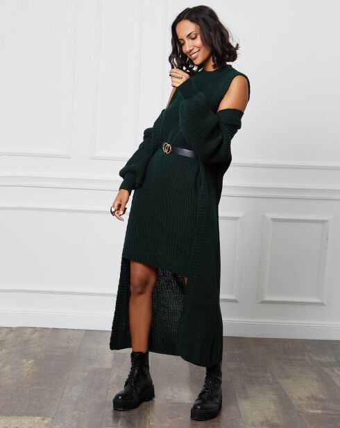 Ensemble Cardigan & Robe Charlotte vert