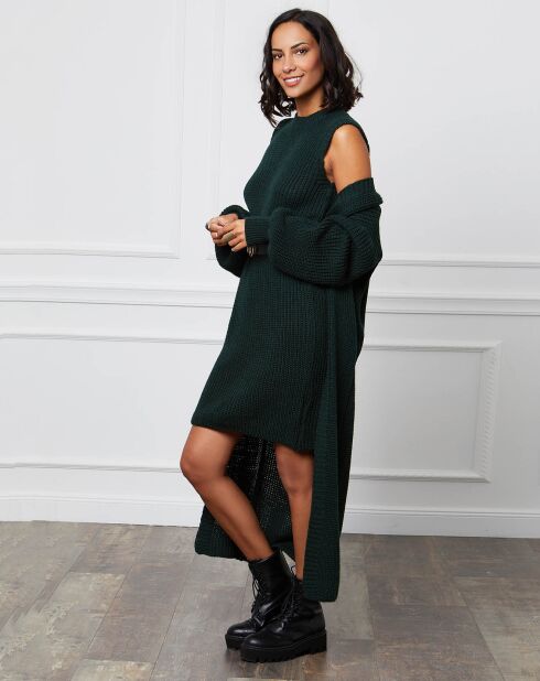 Ensemble Cardigan & Robe Charlotte vert