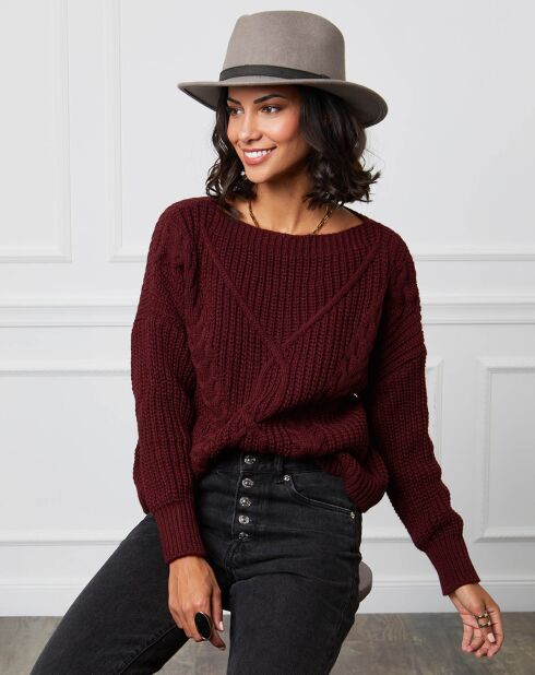 Pull Louise bordeaux