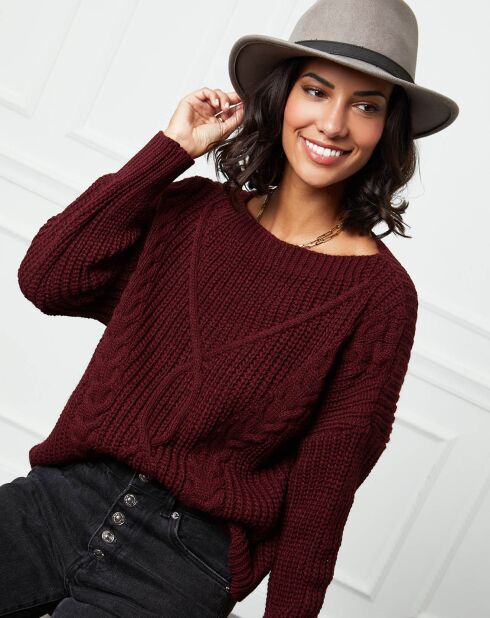 Pull Louise bordeaux