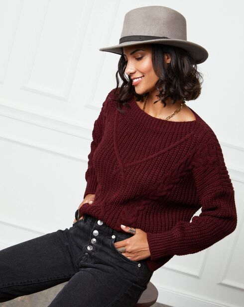 Pull Louise bordeaux