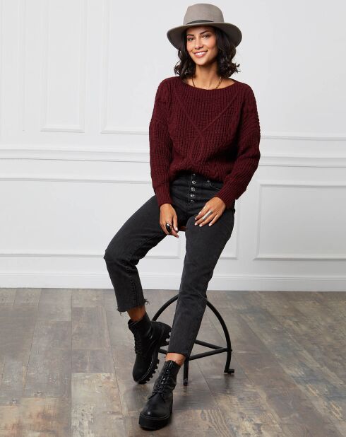 Pull Louise bordeaux