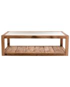 Table basse avec 2 plateaux Sandy bois naturel  - 140x80x43 cm