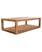 Table basse avec 2 plateaux Sandy bois naturel  - 140x80x43 cm