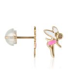 Boucles d'Oreilles enfant Fée Clochette or jaune
