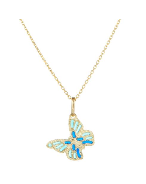 Geelgouden vlinderhanger in love
