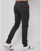 Pantalon chino slim brushed twill kaki