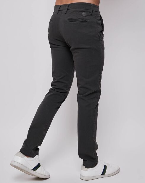 Pantalon chino slim brushed twill kaki