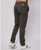 Pantalon chino slim Gabard kaki