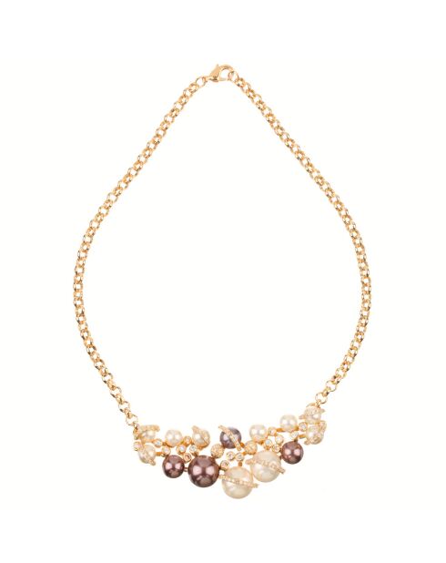 Parure Collier, Bracelet & Boucles d'oreilles Madreperline dorée