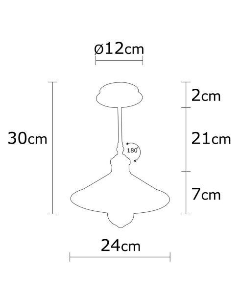 Suspension Berceste noire - 24x31 cm