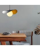 Lustre Vatoz  noir/blanc - 32x38x105 cm
