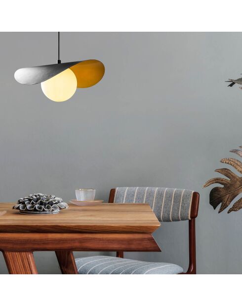Lustre Vatoz  noir/blanc - 32x38x105 cm