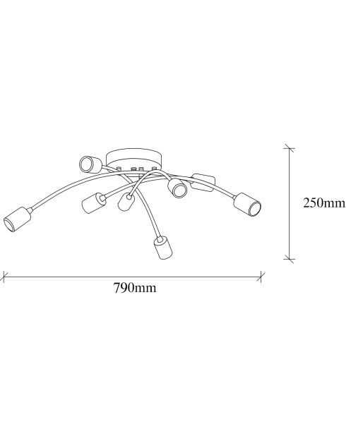 Suspension Banana  vintage - 79x79x26 cm