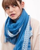Foulard en Coton & Viscose Solila bleu - 120x180 cm
