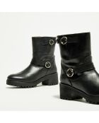 Boots en Cuir Sophia noires