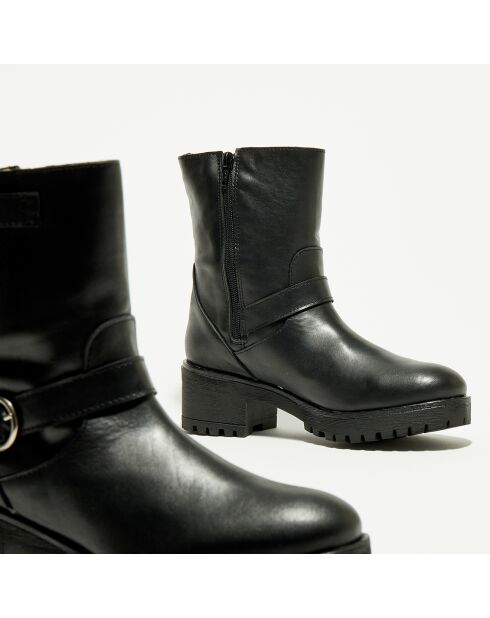 Boots en Cuir Sophia noires