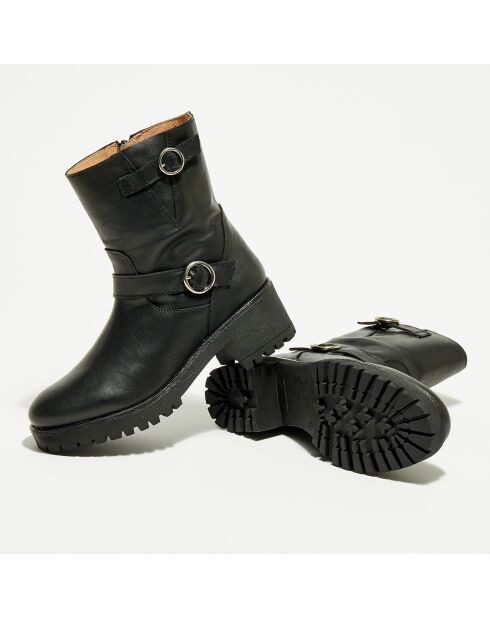 Boots en Cuir Sophia noires