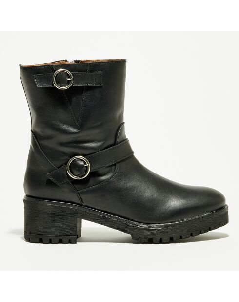 Boots en Cuir Sophia noires