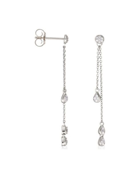 Boucles d'oreilles Diamond Falls Diamant 0.1 ct or blanc