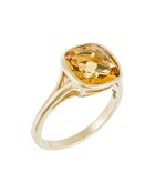 Ring Helios Citrin aus Gelbgold