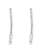 Boucles d'oreilles Charms Diamant 0.12 ct or blanc