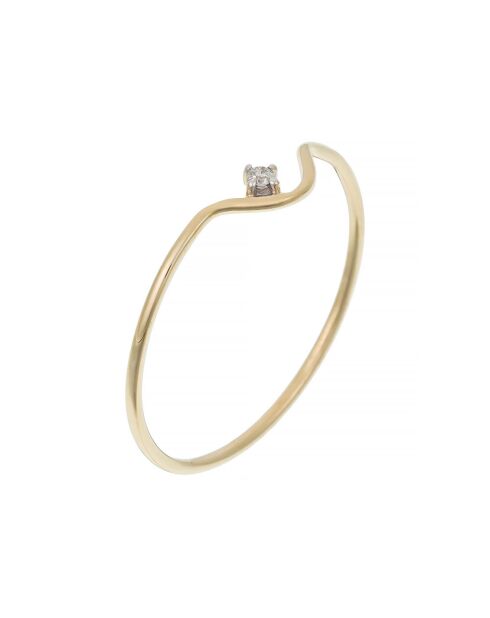 Bague Pudeur Diamant 0.01 ct or jaune