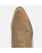 Bottines en Velours de Cuir Flashback sable