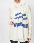 Foulard Famke Lin mélangé bleu - 50x170 cm