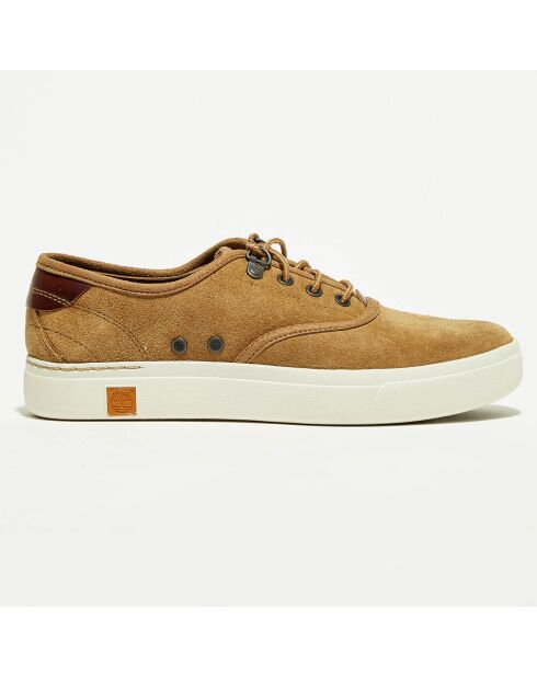 Sneakers en Velours de Cuir Amherst noisette