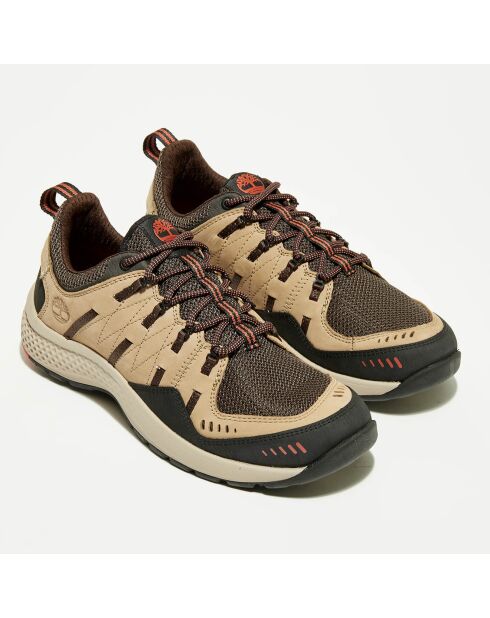 Sneakers en Velours de Cuir & Textile Flyroam Trail marron/beige