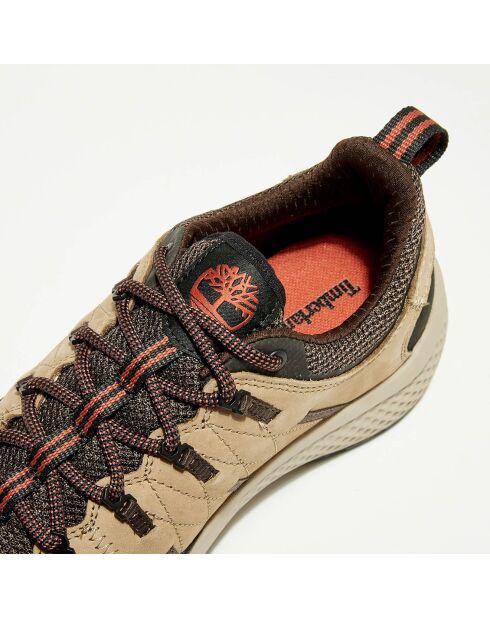 Sneakers en Velours de Cuir & Textile Flyroam Trail marron/beige
