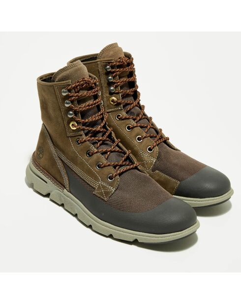 Boots en Cuir & Textile Eagle Bay marron/vert