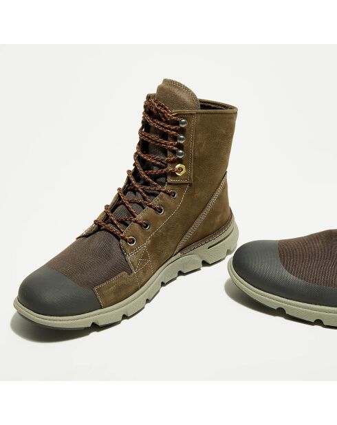 Boots en Cuir & Textile Eagle Bay marron/vert