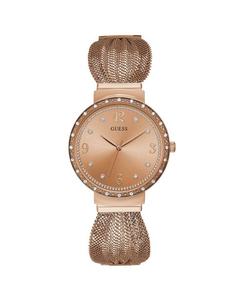 Montre Femme Chiffon en Acier rose doré