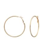 Boucles d'oreilles Créoles en Laiton dorées - 5 cm