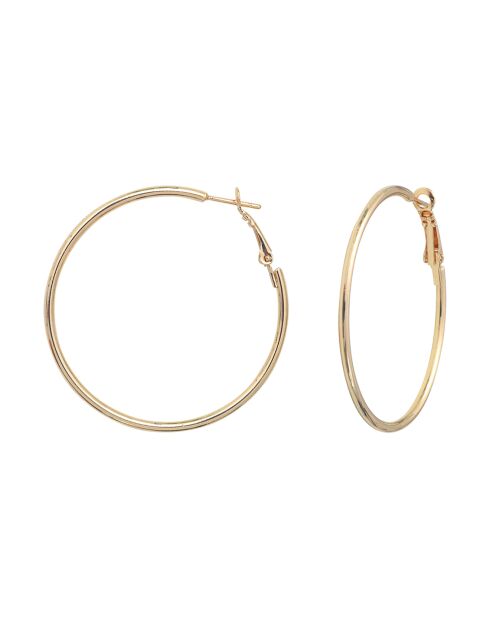 Boucles d'oreilles Créoles en Laiton dorées - 5 cm