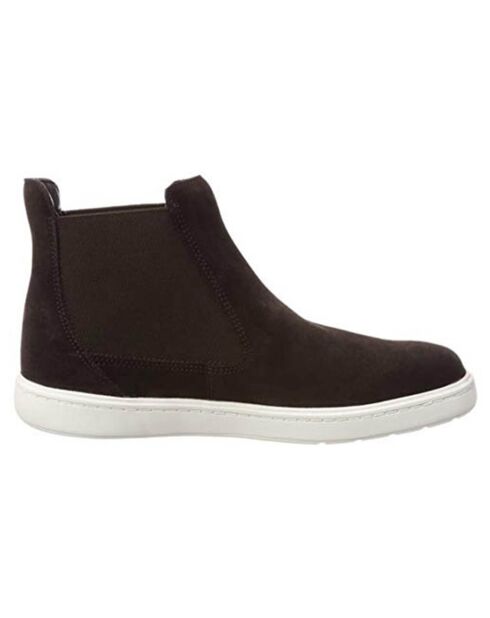 Chelsea Boots en Velours de Cuir Street marron