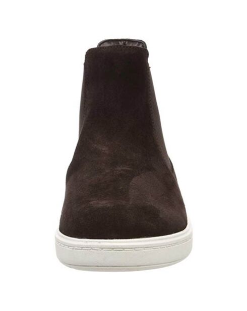 Chelsea Boots en Velours de Cuir Street marron