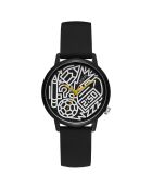 Montre Femme Time To Give en Silicone noire